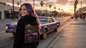 El Cast Custom - Hoodie Purple Royal Lincoln Continental MARK IV 74′