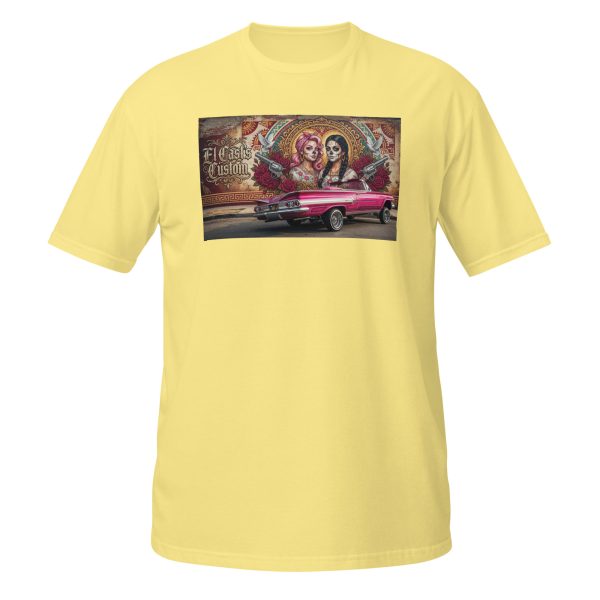 unisex-basic-softstyle-t-shirt-cornsilk-front-6a5198b1a23ad T-Shirt « El Chola’s Custom » – L’Esprit Lowrider en Édition Exclusive