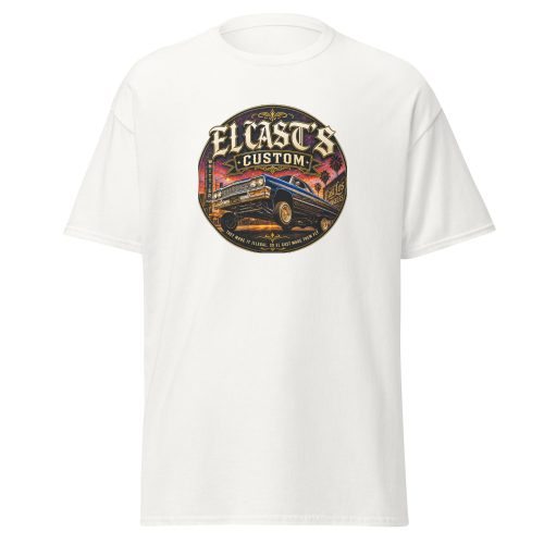 unisex-classic-tee-white-front-6a558e5038d95.jpg T-shirt « El Cast's Custom » – L'esprit Custom & Vintage