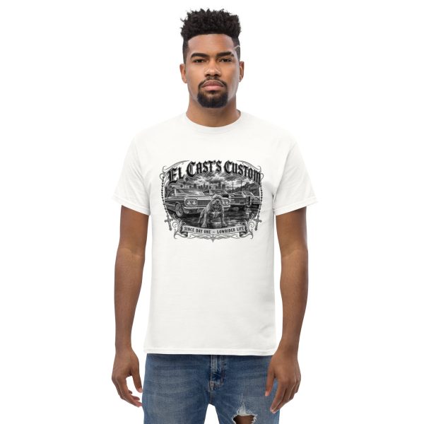 unisex-classic-tee-white-front-6a598b08dda34.jpg T-shirt El Cast’s Custom – Since Day One, Lowrider Life
