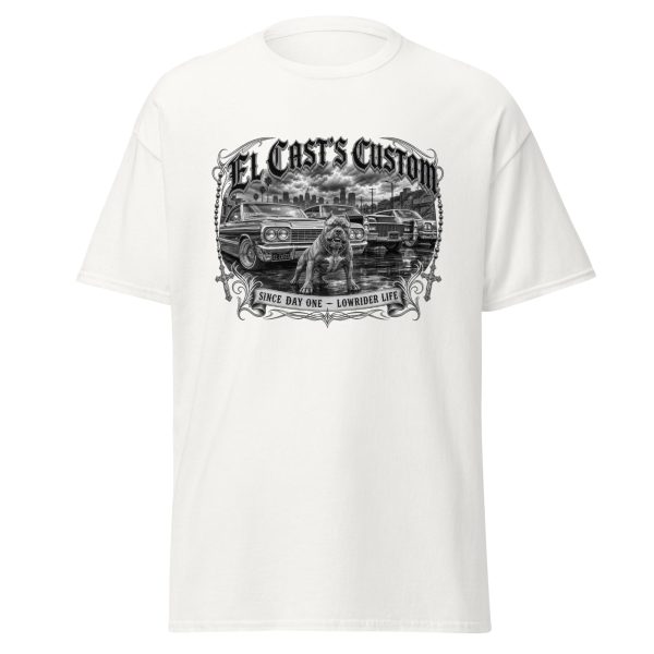 unisex-classic-tee-white-front-6a598b08df343.jpg T-shirt El Cast’s Custom – Since Day One, Lowrider Life